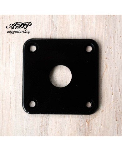Klinkenblech im Gibson Epiphone Les Paul SG JackPlate-Stil, schwarzer Kunststoff P100BC