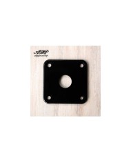 Klinkenblech im Gibson Epiphone Les Paul SG JackPlate-Stil, schwarzer Kunststoff P100BC