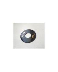 Schwarze Platte im Gibson Rhythm/Treble Stil, goldene Beschriftung
