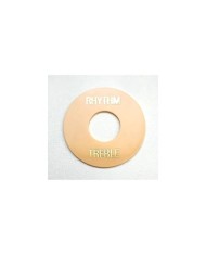 Cremefarbene Platte im Gibson Rhythm/Treble-Stil, goldene Beschriftung