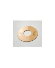 Cremefarbene Platte im Gibson Rhythm/Treble-Stil, goldene Beschriftung