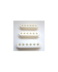Set of 3 White Single Coil Pickup Cover Stratocaster style 52,5 mm