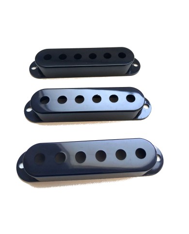 3 schwarze Pickup-Kappen für Stratocaster, 52,5 mm