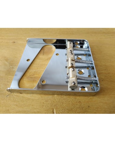 Telecaster-Steg verchromt, 3 Messingreiter, 10.8mm