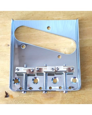 Telecaster-Steg verchromt, 3 Messingreiter, 10.8mm