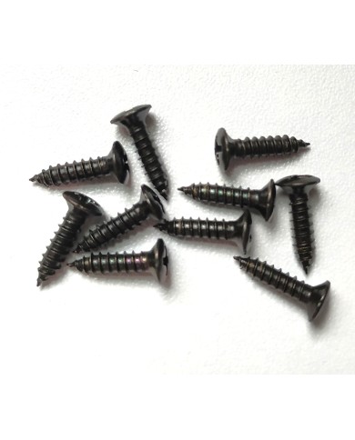 12 schwarze Schrauben im Fender-Format 3 x 12mm für Pickguard und Hardware