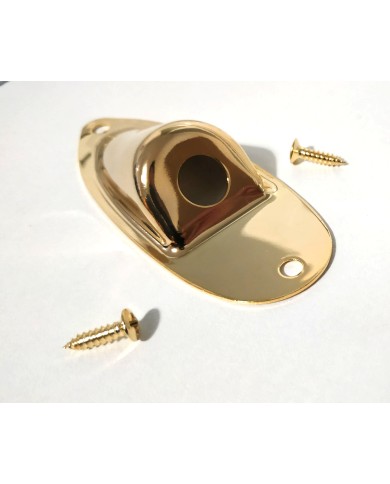 Jackbuchse Gold für Stratocaster, 2 Schrauben