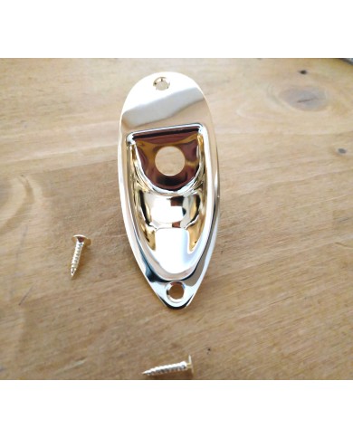 Jackbuchse Gold für Stratocaster, 2 Schrauben