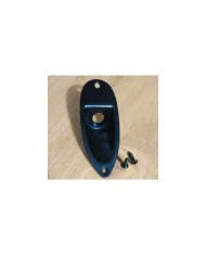 Schwarze Klinkenbuchsenplatte für Stratocaster + 2 Schrauben