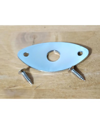 Klinkenbuchseplatte verchromt Cat's Eye für Gibson