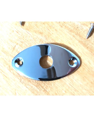 Klinkenbuchseplatte verchromt Cat's Eye für Gibson