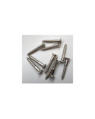 10 Schrauben, verchromt, 3,5 x 25mm, für Telecaster-Saitenhalter oder Fender-Gurtpin-Stil