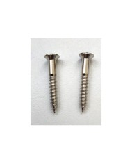 50 VERCHROMTE Schrauben 3,5 x 25mm für Telecaster-Saitenhalter oder Fender-Gurtpin-Stil