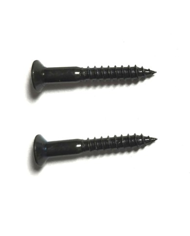 2 schwarze Schrauben 3,5 x 25mm für Telecaster-Saitenhalter oder Fender-Gurtpin-Stil