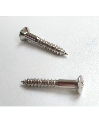 2 VERCHROMTE Schrauben 3,5 x 25mm für Telecaster-Saitenhalter oder Fender-Style Gurtpin