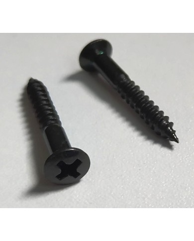 10 schwarze Schrauben 3,5 x 25mm für Telecaster-Saitenhalter oder Fender-Style-Gurtpin