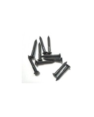 10 schwarze Schrauben 3,5 x 25mm für Telecaster-Saitenhalter oder Fender-Style-Gurtpin