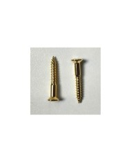 2 goldene Schrauben 3,5 x 25mm für Telecaster-Saitenhalter oder Fender-Style Gurtpin