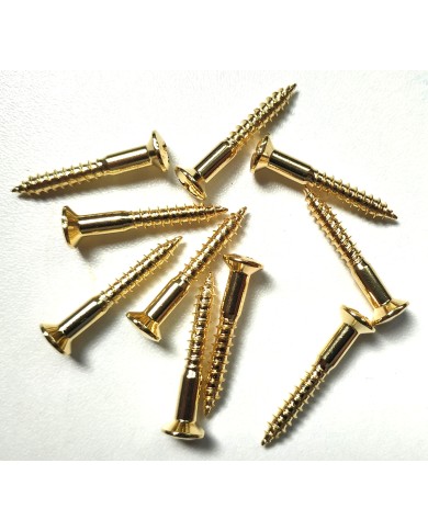 50 vergoldete Schrauben 3,5 x 25mm für Vibrato oder Gurtpin