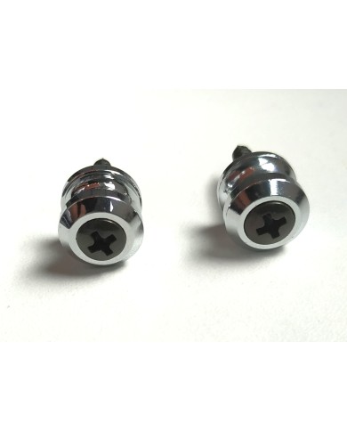 2 Ersatz-Gurtpins, Chrom, Schaller-Stil