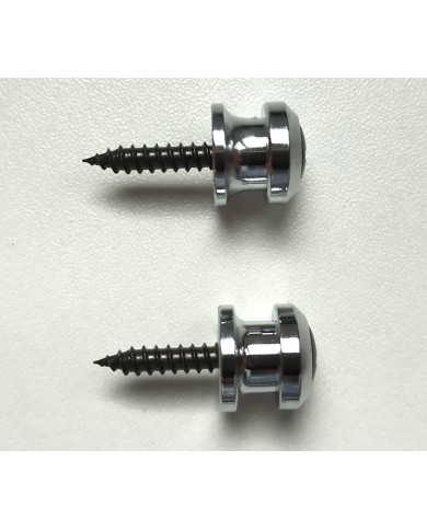 2 Ersatz-Gurtpins, Chrom, Schaller-Stil