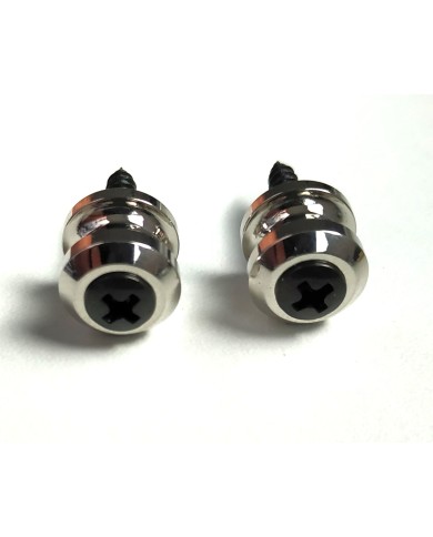 2 Ersatz-Gurtpins, Nickel, im Schaller-Stil