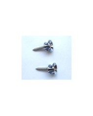 2 verchromte Gurtpins im Stratocaster-Stil + Schrauben