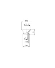 2 kleine Gurtpins im Stratocaster-Stil, verchromt, mit Schrauben