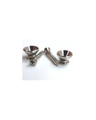 2 kleine Gurtpins, Nickel, Stratocaster-Stil + Schrauben