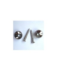 2 Stratocaster Style Nickel Strap Buttons Gotoh type + screws