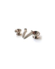 2 Gurtpins im Nickel-Stil, Stratocaster-Typ Gotoh + Schrauben