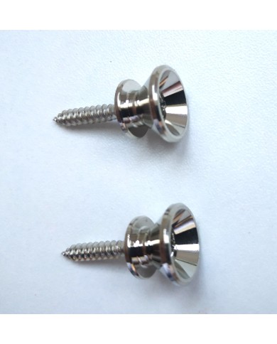 2 Gurtpins im Nickel-Stil, Stratocaster-Typ Gotoh + Schrauben