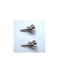 2 Gurtpins im Nickel-Stil, Stratocaster-Typ Gotoh + Schrauben