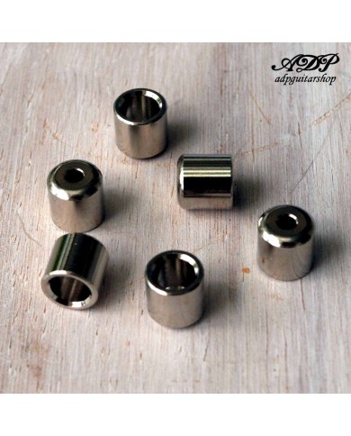 6x Saitenhülsen Telecaster Saitenführung durch den Korpus 9,5mm NICKEL