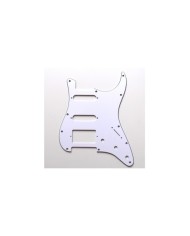 Pickguard Stratocaster SSH Blanc, 3ply 11trous