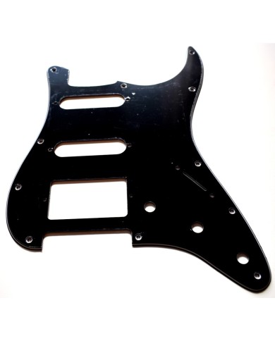 Stratocaster SSH Schlagbrett Schwarz, 3-lagig, 11 Löcher