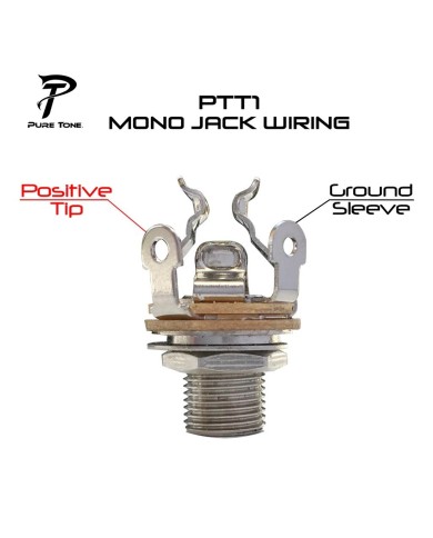 Pure Tone Mono Multi-Contact 1/4 in. Nickel Klinkenbuchse Ein-/Ausgang, kein Kratzen mehr! PTT1