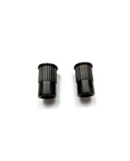 2 schwarze metrische Einsätze, Durchmesser 12mm, für Stoptail-Saitenhalter