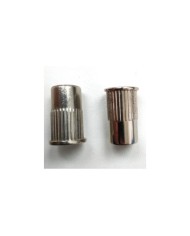 2 metrische Hülsen, Nickel, Durchmesser 12 mm, für Stoptail-Saitenhalter
