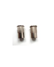 2 metrische Hülsen, Nickel, Durchmesser 12 mm, für Stoptail-Saitenhalter