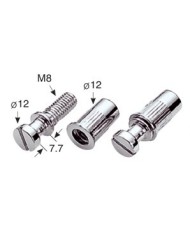 2 metrische Chrome-Einsätze, Durchmesser 12mm, für Stop Tailpiece