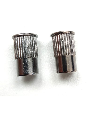 2 metrische Chrome-Einsätze, Durchmesser 12mm, für Stop Tailpiece