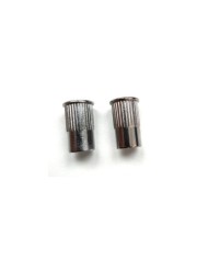 2 metrische Chrome-Einsätze, Durchmesser 12mm, für Stop Tailpiece