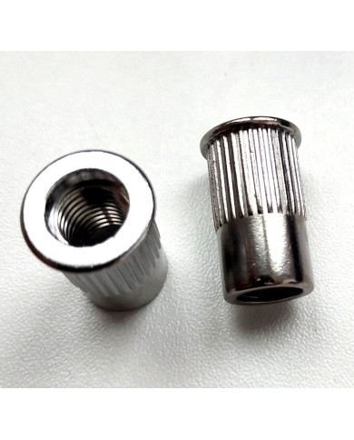 2 metrische Chrome-Einsätze, Durchmesser 12mm, für Stop Tailpiece