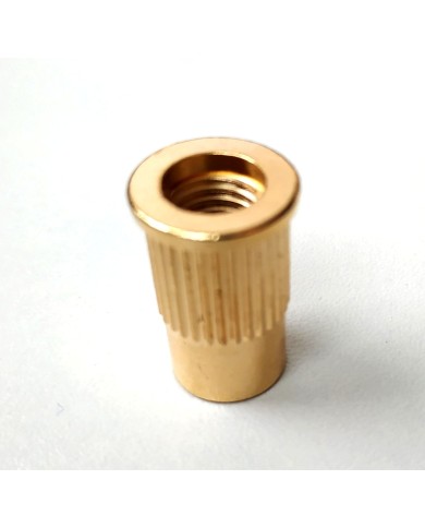 2 metrische Einsätze gold, Durchmesser 12 mm, für Stoptail-Saitenhalter