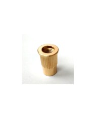 2 metrische Einsätze gold, Durchmesser 12 mm, für Stoptail-Saitenhalter