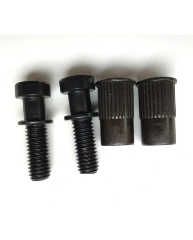 Set mit 2 Schrauben + 2 metrischen Einsätzen Schwarz, Durchmesser 12mm für Stoptail-Saitenhalter