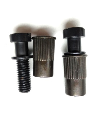 Set mit 2 Schrauben + 2 metrischen Einsätzen Schwarz, Durchmesser 12mm für Stoptail-Saitenhalter