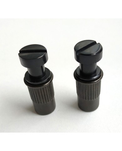 Set mit 2 Schrauben + 2 metrischen Einsätzen Schwarz, Durchmesser 12mm für Stoptail-Saitenhalter