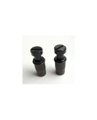 Set mit 2 Schrauben + 2 metrischen Einsätzen Schwarz, Durchmesser 12mm für Stoptail-Saitenhalter